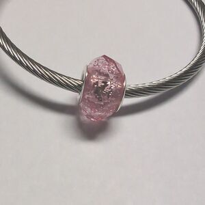 Pink Glittery Charm for Pandora Style‎ Bracelet